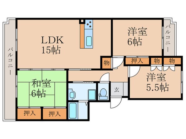 REZIA苅田　C棟の物件間取画像